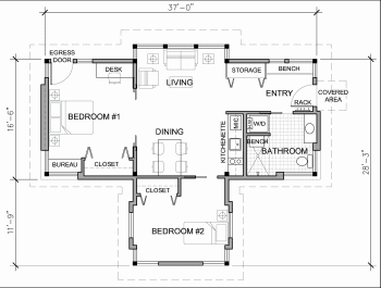 Picture: Floor Plan for the FabCab Accessible Dwelling Unit